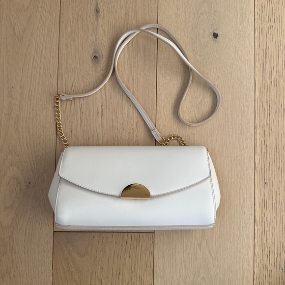 A New Day Cream Shoulder Bag/Clutch with Gold Accent - Picture 1 of 5